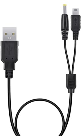 Mcbazel 2-i-1 USB-laddningskabel för PSP 1000/2000/3000/PS3