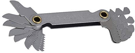 Calibro per filettatura, metrico 60° Vite in acciaio inossidabile Misuratore del passo del filetto Calibro del calibro del passo del righello Strumento per il taglio del filo di rettifica e posizione