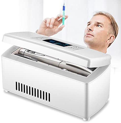 IXART Insulina Frigo Portatile Refrigeratore per Medicina, 0-18℃ Mini Termostato, Piccola Scatola da Viaggio per Farmaci, Frigorifero Elettrico Interferone Conservazione