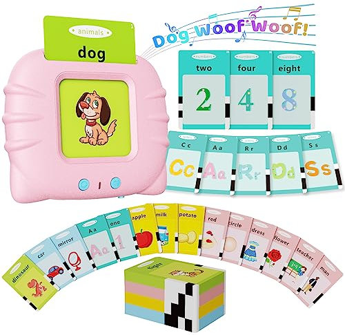 Aullsaty Toddler Toys Talking Flash Cards for 1 2 3 4 5 6 Year Old Boys and Girls, Autism Sensory Toys for Autistic Children, Learning Educational Montessori Speech Therapy 244 Sight Words Kids Gifts