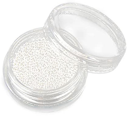 POPETPOP Nagelperlen Mini Beads Silber Für Diy Nail Art Halbrunde Strasssteine Nageldekorationen Inklusive Aufbewahrungsbox Für Nageldesign Und Schmuckgestaltung