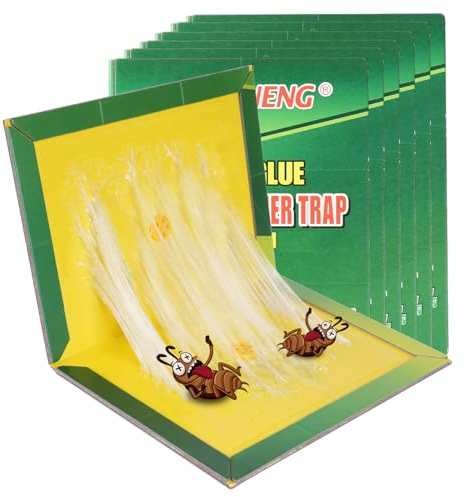 Flintronic 6PCS Trampa de Almohadillas Adhesivas para Plagas, Placas de Trampa de Plagas, Almohadillas de Trampa de Pegamento Extra Fuertes para Plagas Múltiples, para Cocina/Jardín