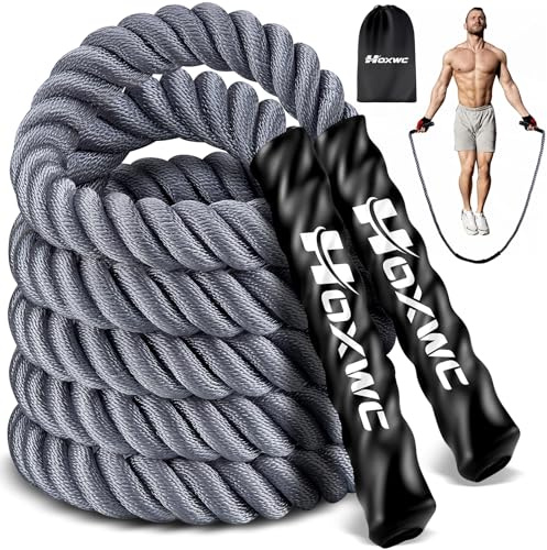 Gewichtetes Springseil, Trainings-Springseil für Erwachsene mit bequemem Griff und Tragetasche, beste schwere Strömungs-Seile für Training, um Ausdauer, Kraft und Ganzkörper-Fitness zu verbessern