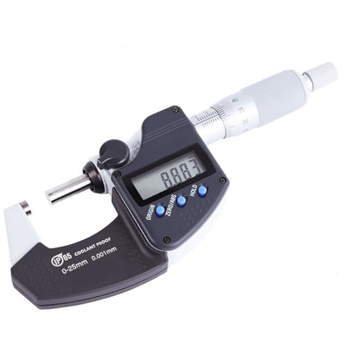 ZPFDSG Bügelmessschrauben Messbereich 0–25/50/75/100 mm/0,001 Digitale Außenmikrometer-Genauigkeit (Size : 50-75mm)