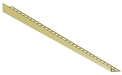 Aquabad Edelstahl Gefälleprofil Clive für begehbare Dusche in gebürstetem Gold 160cm, rechtsversion, Kantenhöhe 14mm