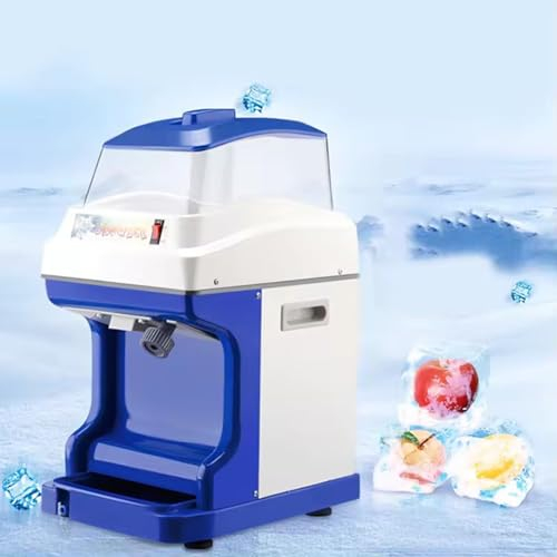 guoyjmm Snow Cone Maker Machine, 250W Electric Ice Crusher, Shaved Ice Machine, Thickness Adjustable, Aluminum Ice Shaving Machine Tabletop for Parties Events Snack Bar, Home and Commercial Use