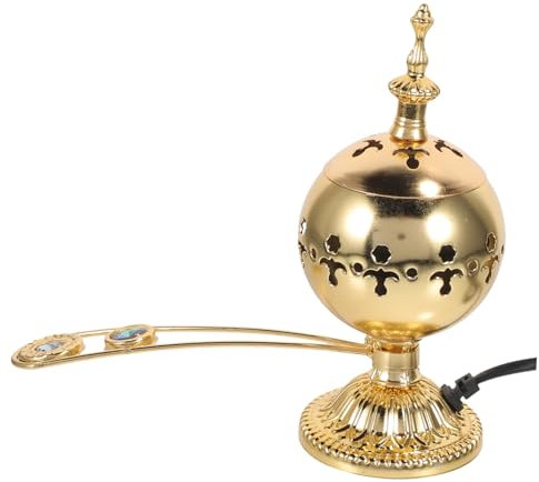 ABOOFAN Arabisches Räuchergefäß Räucherstäbchenhalter orientalische Dekoration Tischdekoration räuchermischung Räucherkegel Weihrauchbrenner antiker Weihrauchhalter Aluminiumlegierung