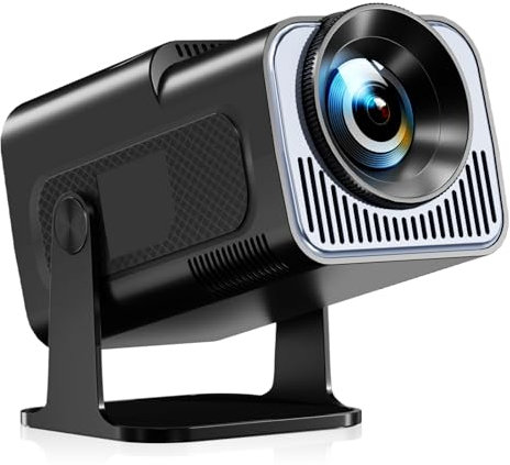 HIPPUS Mini Proiettore Portatile Full HD 1080P, Supporta 4K, Rotazione 270°, Android 11.0, WiFi 6, Bluetooth 5.2, Correzione Automatica del Trapezio, Compatibile con USB/HDMI, Grigio