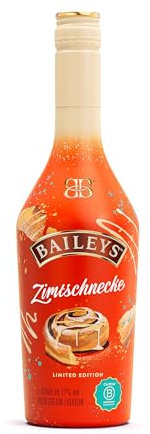 Baileys Zimtschnecke, Original Irish Cream Likör, Neue limitierte Edition, So fluffig, sooo zimmmhtig, Purer Genuß auf Eis, B-Corp zertifiziert, 17% vol, 500ml Einzelflasche