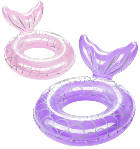 HeySplash Anello di Nuoto, Galleggiante Anello da Nuoto In PVC con Valvola Gonfiabile, di Cartoni Animati Galleggiante