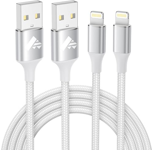 Aioneus iPhone Charger Cable 3M 2Pack, MFi Certified Lightning Cable Fast iPhone Charging Cable Nylon iPhone Cable USB iPhone Charger Lead for iPhone 14 13 12 11 Pro Max XS XR X 8 7 6 Plus 5 SE,iPad