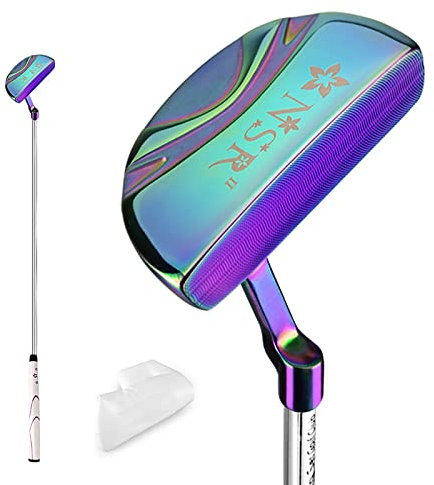 XSDAJSD Golf Damen Putter, Mini Golfschläger Set, Golfschläger Putter, Damen Rechte Hand mit Schlägerhauben, 33 Zoll
