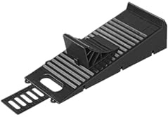 Multi Auffahrkeil Set für Wohnwagen, 3-teiliges Set mit 1x Standardkeil, 1x Parkstopper und 1x Auffahrhilfe, Schwarz