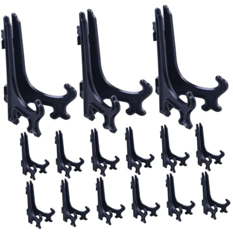 DOITOOL 25 pièces Lot de Chevalets Plastiques Légers pour Présentation Objets Cadres Photo et Assiettes Décoratives Polyvalents