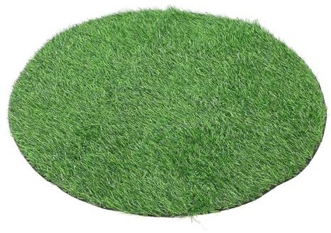 NUOBESTY Prato Artificiale Rotondo 39 Pollici 25 MM Spessore Sintetica Decorativa per Esterni Tappeto Verde per Patio Giardino e Tombino Resistente AI Raggi UV e alle Intemperie