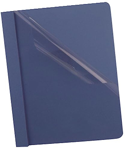Oxford Clear Front Report Covers, Dark Blue, Letter Size, 25 per Box (55838EE)