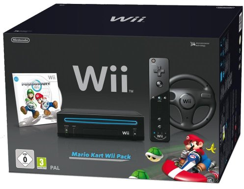 Nintendo Wii - Console Mario Kart Pack, Nera (Black)