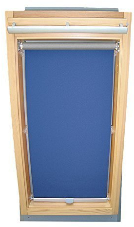 Hochwertiges Abdunkelungsrollo Rollo Thermo blau für Velux DKL/RHL-EP GGL,GPL,GHL,GTL,GXL,GDL 206 ALU // Verdunkelungsrollo/Verdunkelungs-Rollo/Fensterrollo