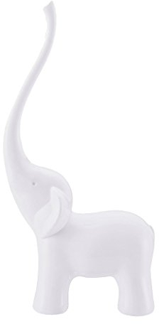Balvi - Elephant porta anillos con forma de elefante blanco. Porta anillos decorativo. Acabado brilla
