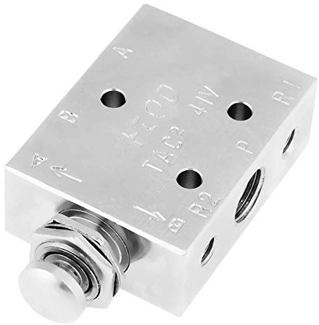 TAC2-41P - Válvula de grifo con 2 posiciones de 3 vías para control neumático de perilla de encendido/apagado