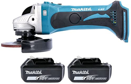 Makita DGA452 18v 115mm LXT Angle Grinder with 2 x 6Ah Batteries