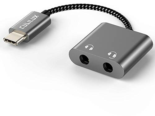 Cubilux USB C Kopfhörer Splitter auf 2X 3,5 mm für 2 Personen | Type C Audio Verteiler für iPhone 15/15 Pro Max, iPad Pro/10, Galaxy S24/S23/S22, Tab S9/S8/S7 und Pixel 8/7/6 Pro