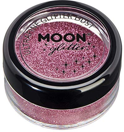 Poudre brillante ultrafine classique par Moon Glitter – 100% de paillettes cosmétique pour le visage, le corps, les ongles, les cheveux et les lèvres - 5g - Rose