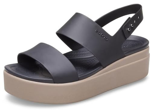Crocs Crocs Brooklyn Low Wedge W outdoor sandaler dam, Svart mushroom, 36/37 EU