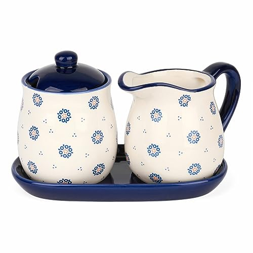Zuckerdose und Milchkännchen aus Keramik CREMEFARBEN 300 ml