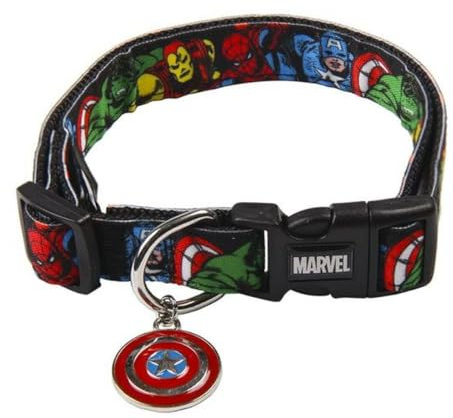 Collar Perro Marvel® XXS-XS Ajustable y Resistente Diseño Superhéroes – Collar Perro Marvel Ideal Razas Pequeñas, Cachorros y Gatos