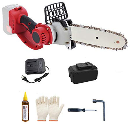 YZJJ Mini Motosega Portatile Cordless Power Seghe a Catena, Motosega elettrica Portatile, cesoie da potatura Motosega per Cortile Ramo di Un Albero Taglio del Legno-con Batteria di Ricambio