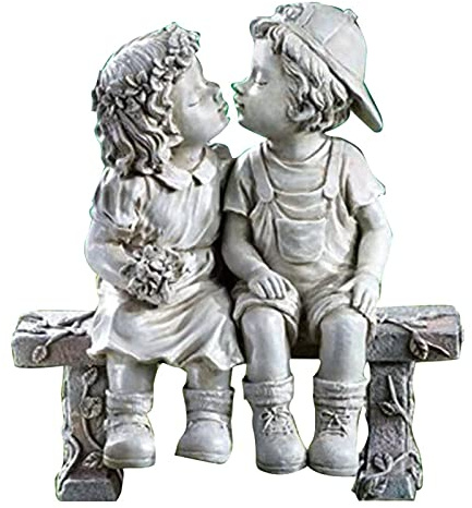 Gartendekoration für den Außenbereich, Kunstharz, Kinderornamente – Gartendekoration, Gartenskulpturen wie Gartenarbeit, Kunsthandwerk, Männer und Frauen, Kuss, niedlich und lustig