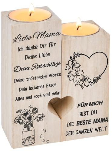 Muttertagsgeschenk,Holz Kerzenständer,Muttertagsgeschenke für Mama Oma | Personalisierte Muttertagsgeschenke , Geschenk Muttertag für Oma Frauen,Mama Geschenke zum Weihnachten Geburtstag