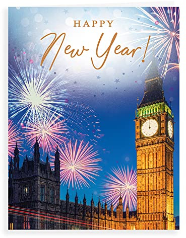 Avant Garde Studios Happy New Year Card - 8 x 6 inches (H95025)