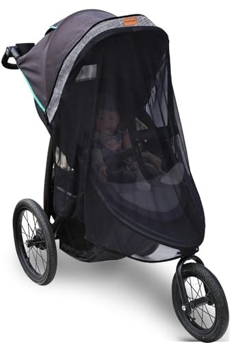 Stroller Sun Shade - Universal Stroller Sun Shade for Travel Strollers, Jogging Strollers; Baby and Toddler Travel Essential; Safely Blocks Up to 97% of UV, Easy to Install