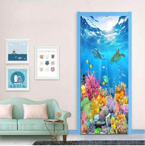 Türtapete Türaufkleber Selbstklebend Bunte Korallenlandschaft Unter Wasser 77 X 200 Cm Türfolie Türbilder Türposter Türklebefolie Abstrakt Abnehmbar Wohnzimmer Küche Schlafzimmer Wandaufkle -0E7J-S4M6