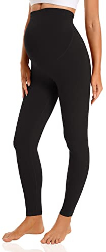Gowjog Legging Grossesse Femme Yoga Sport Noir XL