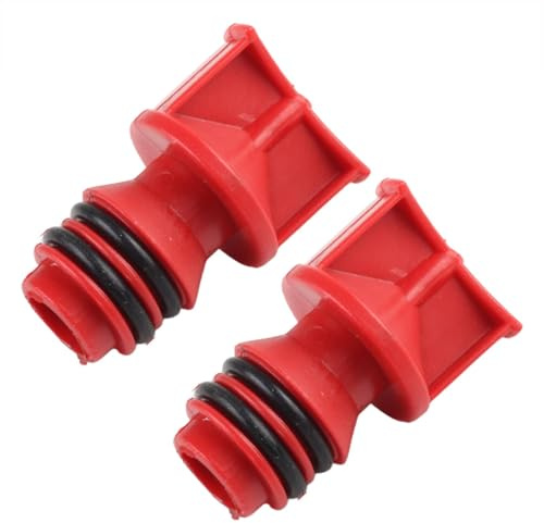 Luftkompressorpumpen-Ölfüllkappe, Luftkompressor-Entlüftungsventil, 2 x 17 mm Außengewinde, rotes und leichtes Luftpumpen-Zubehör, bietet