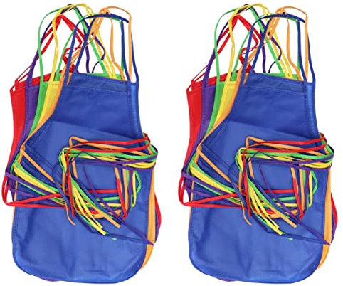CIYODO 24stücke Junge Mädchen Malerschürzen Aus Vliesstoff Wiederverwendbar Schürzen Farben Für Kunst Und Bastelaktivitäten Und Leicht Zu Reinigen Für Kreative Projekte