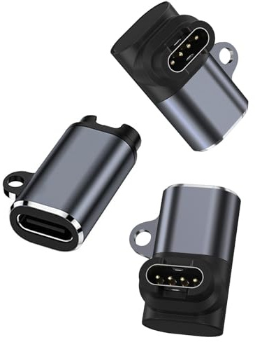 USB-C Adaptateur 3 pièces Type C Chargeur montre cable Compatible avec Garmin Fenix 7 7s pro, 6 6S Pro, Fenix 5 5S 5X Plus, Forerunner 165 265 965 955 55 255, Vivoactive 3,Venu 2,Instinct, epix 2 pro