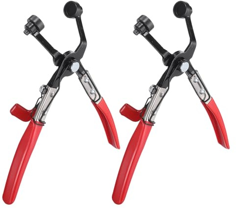 sourcing map 2pcs Hose Clamp Pliers Spring Clips Angled Hose Clamp Plier for Fuel Coolant Lines Vehicles Automotive Coolant Radiator Heater Water Hose