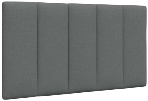vidaXL Kopfteil-Kissen Hanko Dunkelgrau 90 cm Stoff