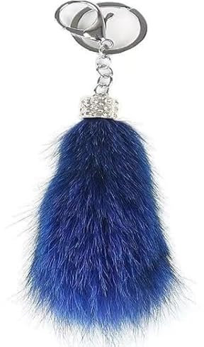 Nocyclonic Tierschwanz Anhänger etwa 15cm Fell Schwanz Keychain Extra Groß Schlüsselring fox tail Tasche Zusätze Auto Schlüsselketten Dicht Dekoration Ursprüngliche Natürliche Farben (A)