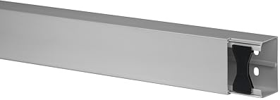 KOMIB Hochwertige Kabelkanäle Grau (Lichtgrau/Steingrau) 10 Meter - 5 x 2m (5 Stück) Elektroinstallation Kabelkanal Kabelabdeckung Kabelmanagement Diverse Größen/VDE (60 x 40 x 2000mm)