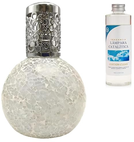 ALJOIR Lámpara Catalítica 200ml Ambientador y Purificacion para la casa. (Lámpara sin Fragancia) (Lámpara con Fragancia Cotton Clean)