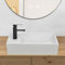 Mursche Lavabo de salle de bain, en céramique, rectangulaire, à poser, blanc, petit, montage mural, avec trou pour robinet, 40 x 22 x 10 cm, pour toilettes d'invités
