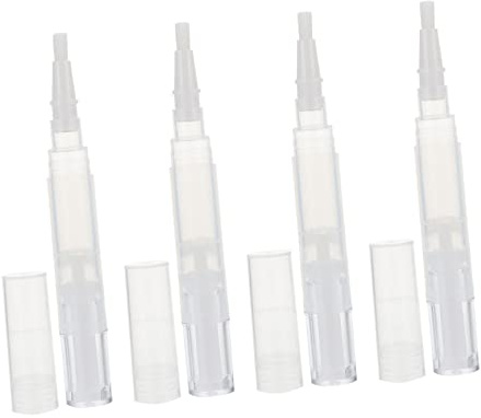 Bolígrafo de Manicura Femenina 4ml Abs de 4 Piezas | Pincel, Lápiz de Maquillaje de Labios Vacío, Herramienta de Maquillaje, para Salón de Uñas, Almacenamiento Líquido