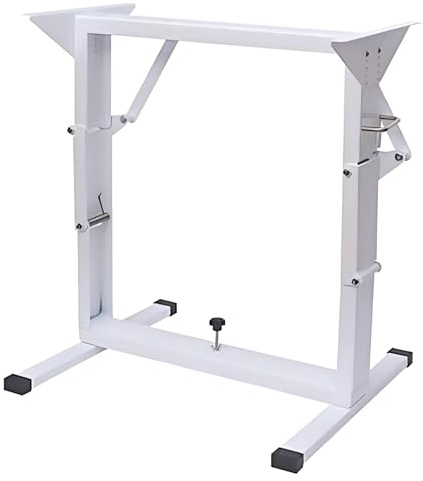 WPWSDWMX Verstellbare, Klappbare Tischbeine, Bettgestell, Teleskop-Tischbeine aus Metall Mit Stauraum, Ideal für Tailgating, Camping, Strand und Partys(White)