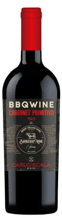 Carlo Scala BBQ Wine Puglia IGT – Rotwein aus Apulien – Ideal für Grillen & Fleisch – 0,75l – 15% vol. (Packung mit 6)
