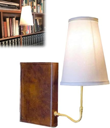Generic Vintage Book Design Tischlampe, Die Klassische Literarische Lampe, Elegantes Leselicht, Vintage Book-Style Design für Bücherregal oder Wohnzimmer